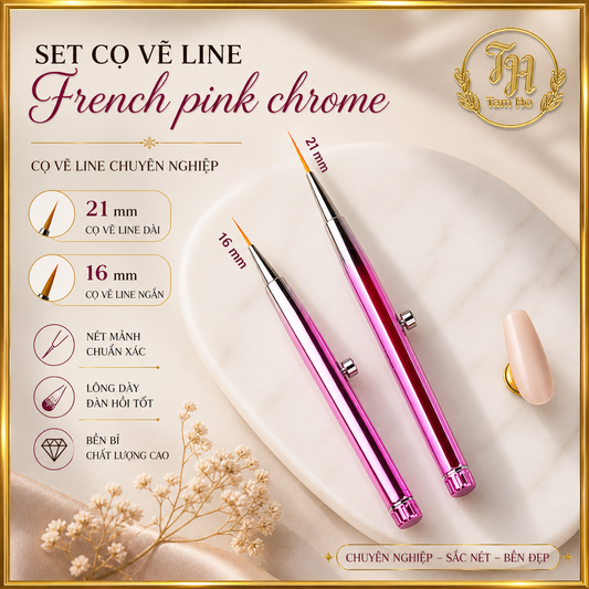 Set cọ vẽ deep French tip 2 size - French Tip Brush Set