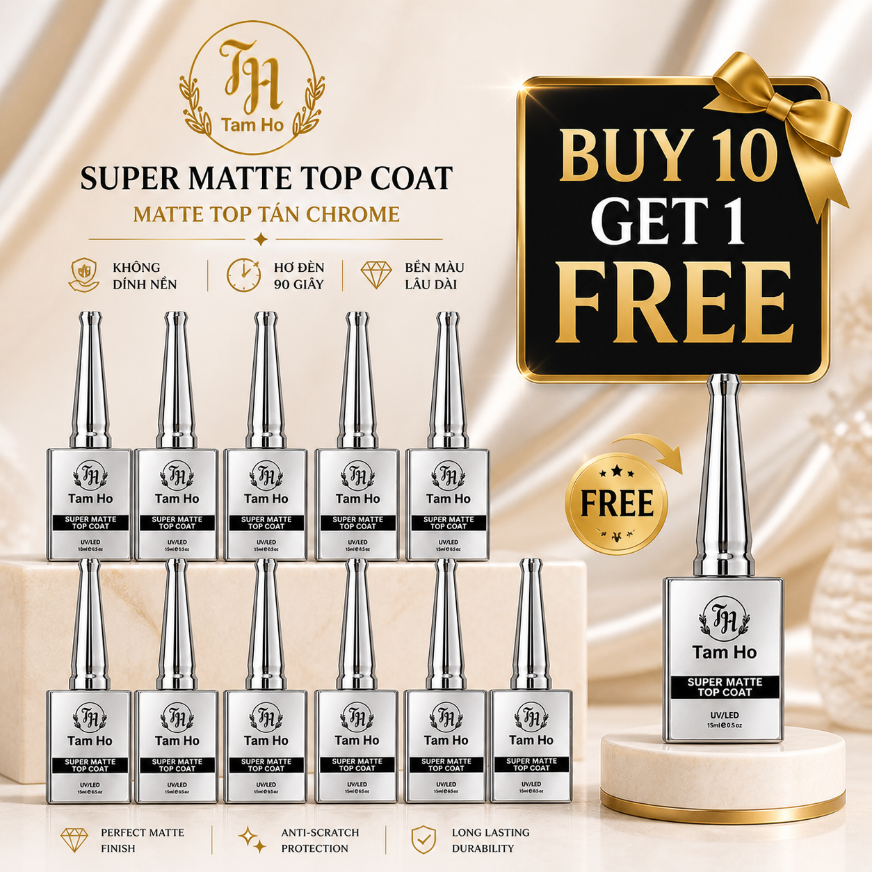 Matte top tán chrome - Super Matte Top Coat
