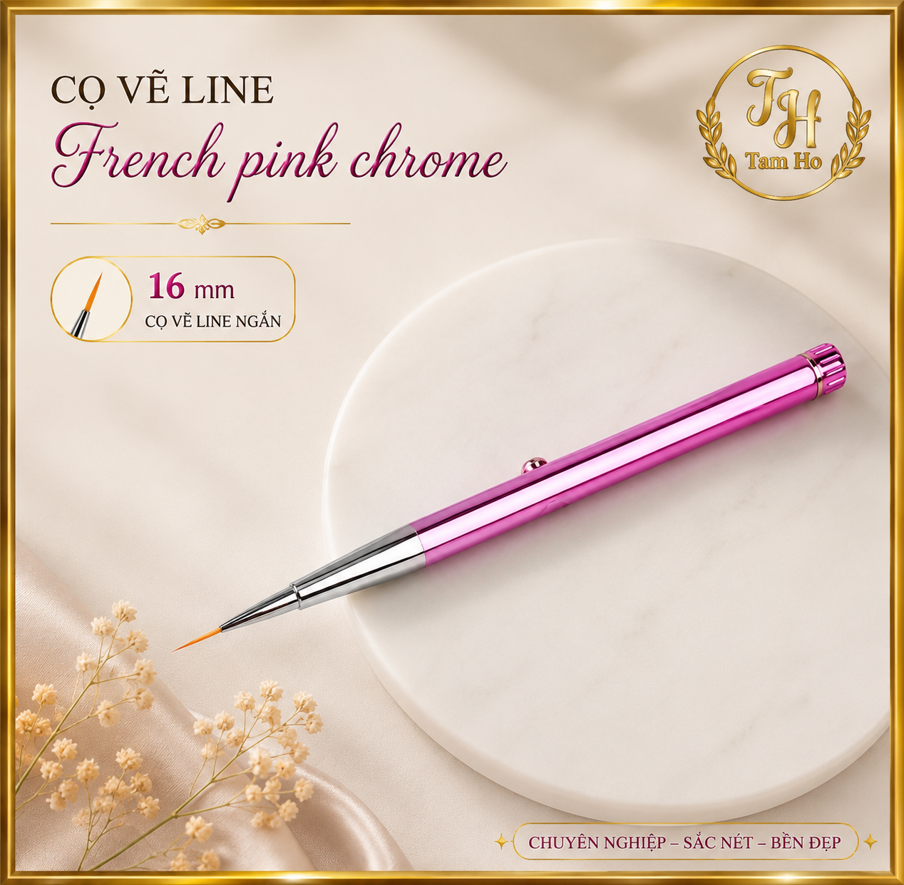 Set cọ vẽ deep French tip 2 size - French Tip Brush Set