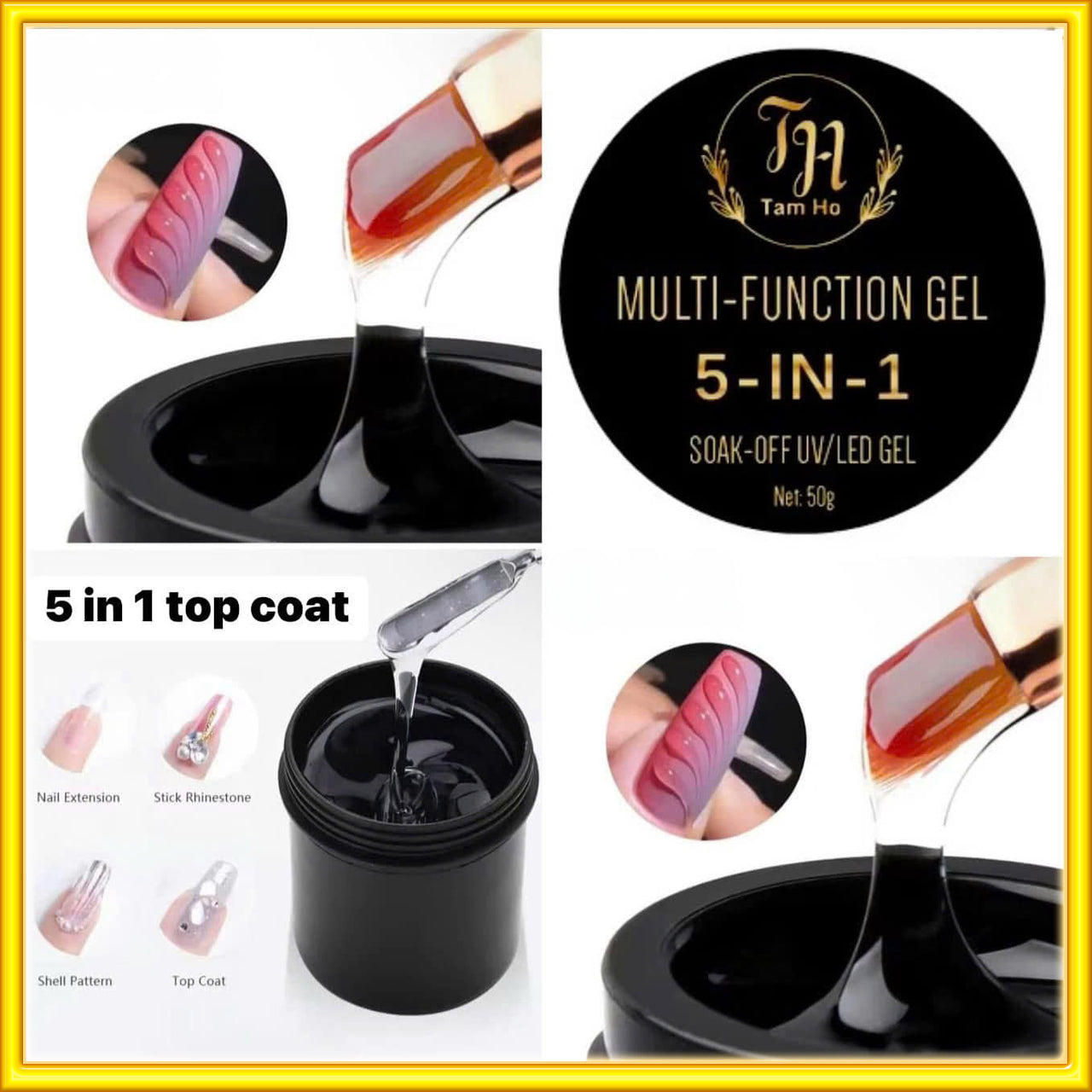 Gel 3D vẽ nổi 5 in 1 * 5-in-1 3D Nail Art Gel