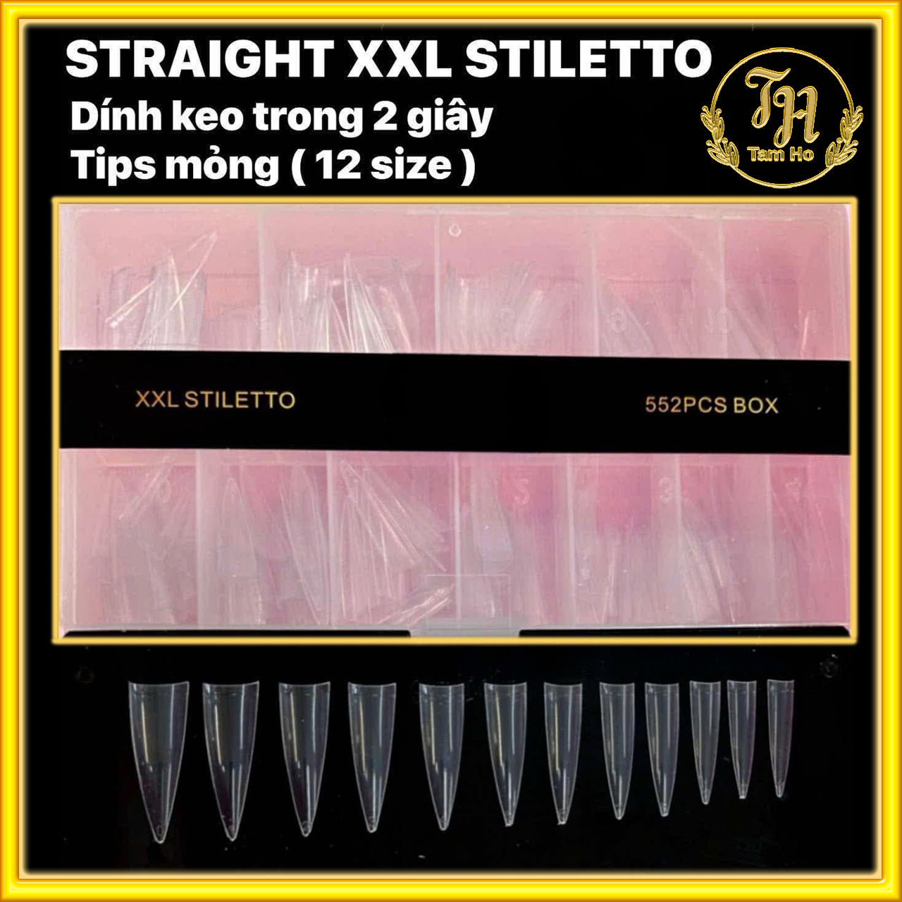 Tip móng loại mỏng - Straight XXL Stiletto