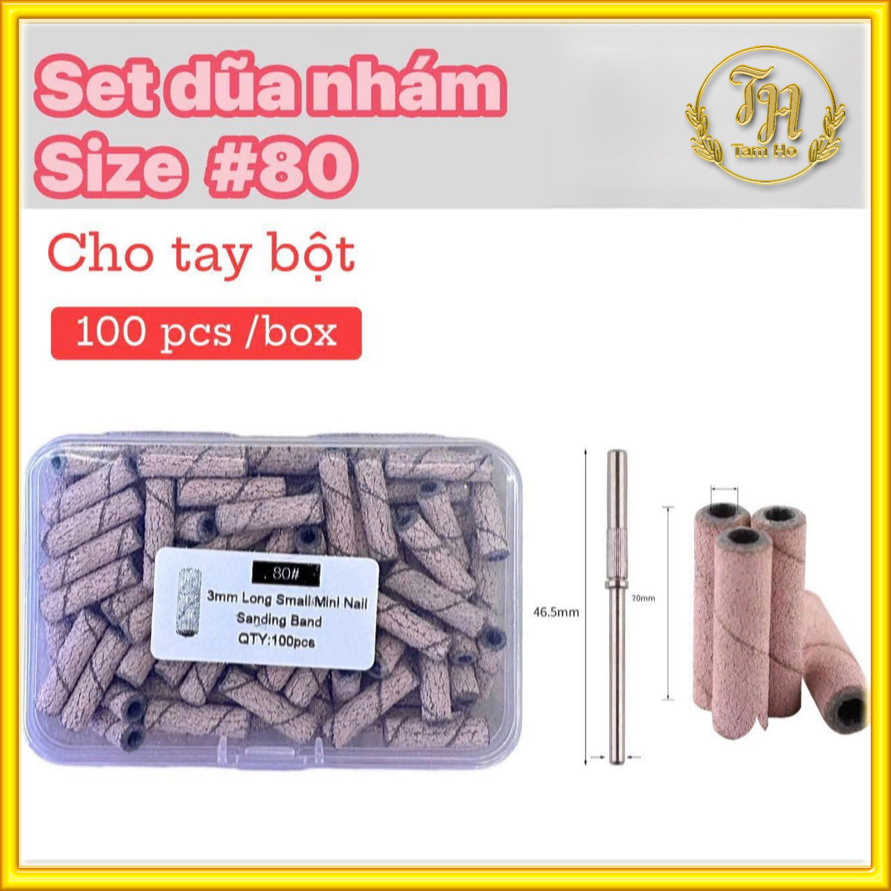 Set dũa nhám ống size #80 #120 - Sanding Band Set – Size #80 & #120