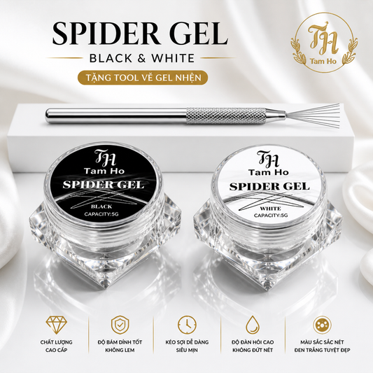 Set spider Gel Black & White