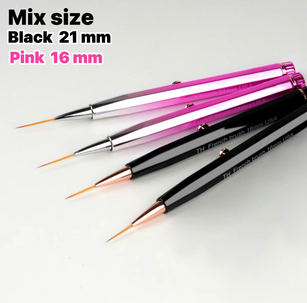 Set cọ vẽ deep French tip 2 size  - French Tip Brush Set