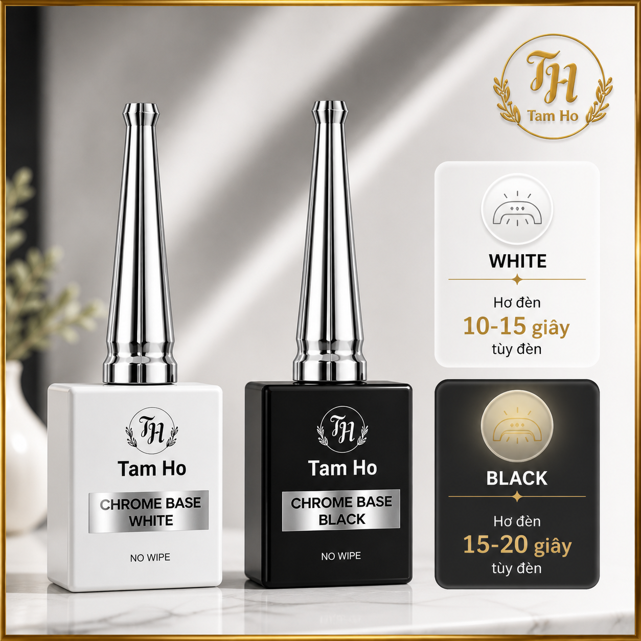 Super White & Black chrome base Set