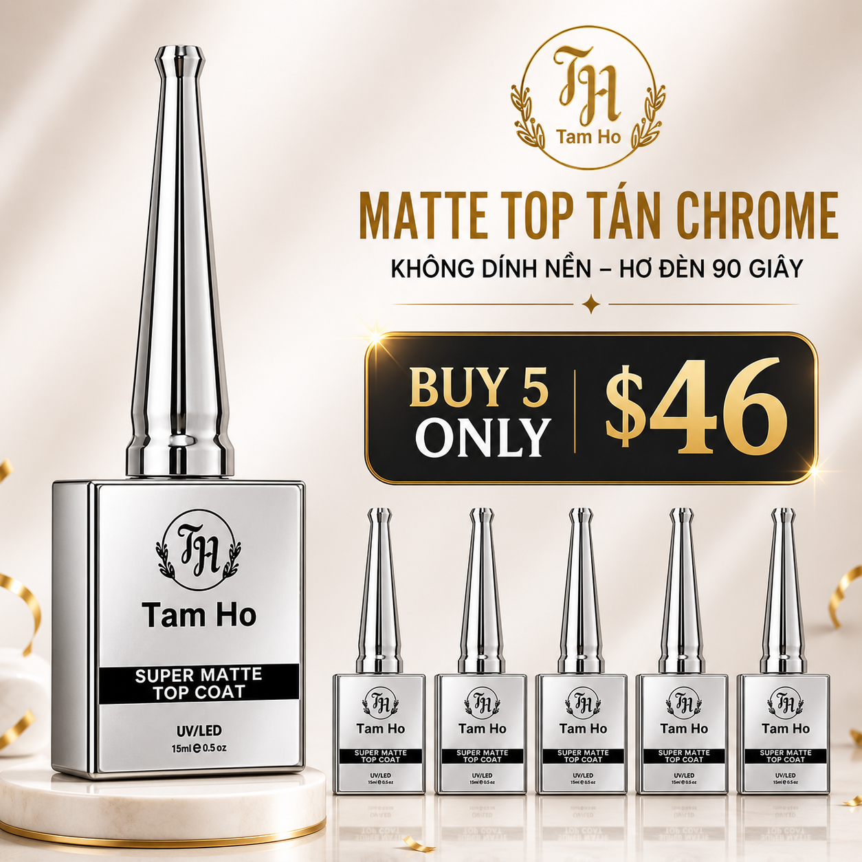 Matte top tán chrome - Super Matte Top Coat