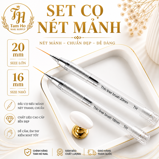 Sét cọ nét mảnh- Thin liner brush 20mm - 16mm