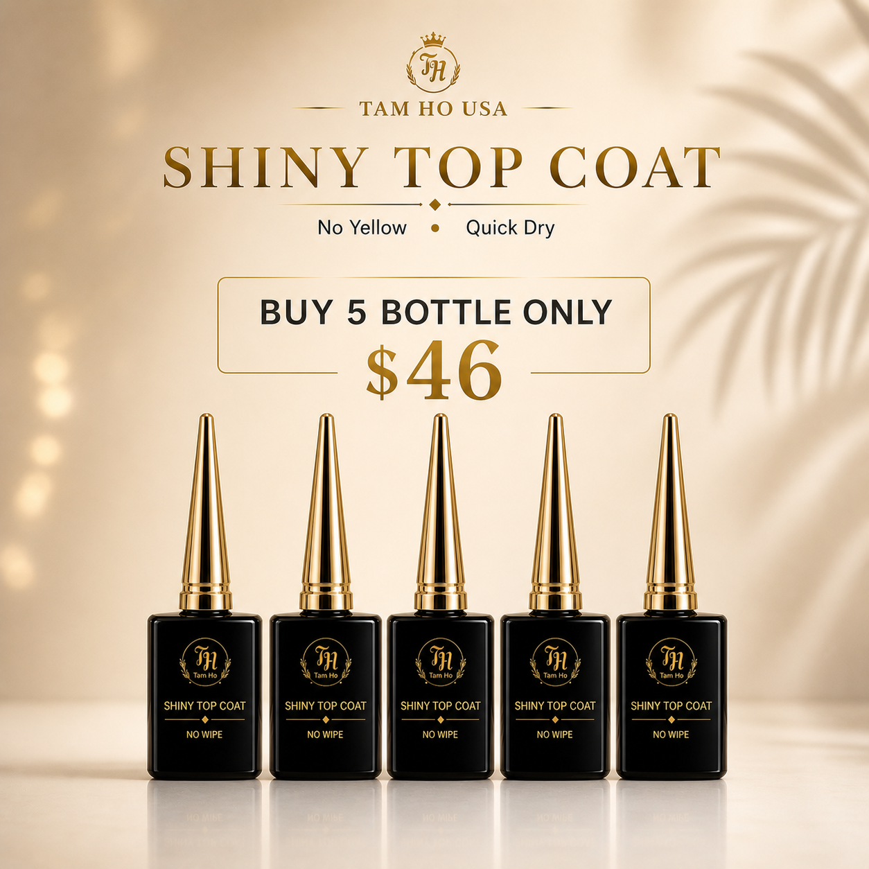 Shiny top coat None Yellow-Quick Dry