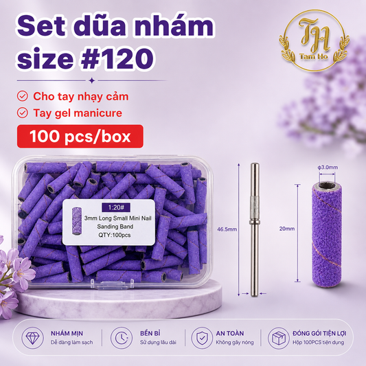 Set dũa nhám dài mini size #80 #120 - Sanding Band Set – Size #80 & #120