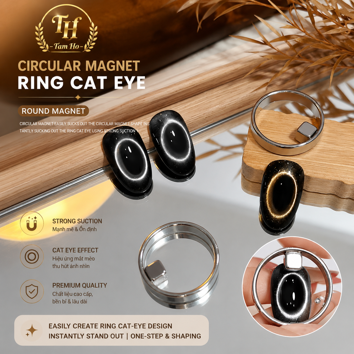 Ring cat eye magnet