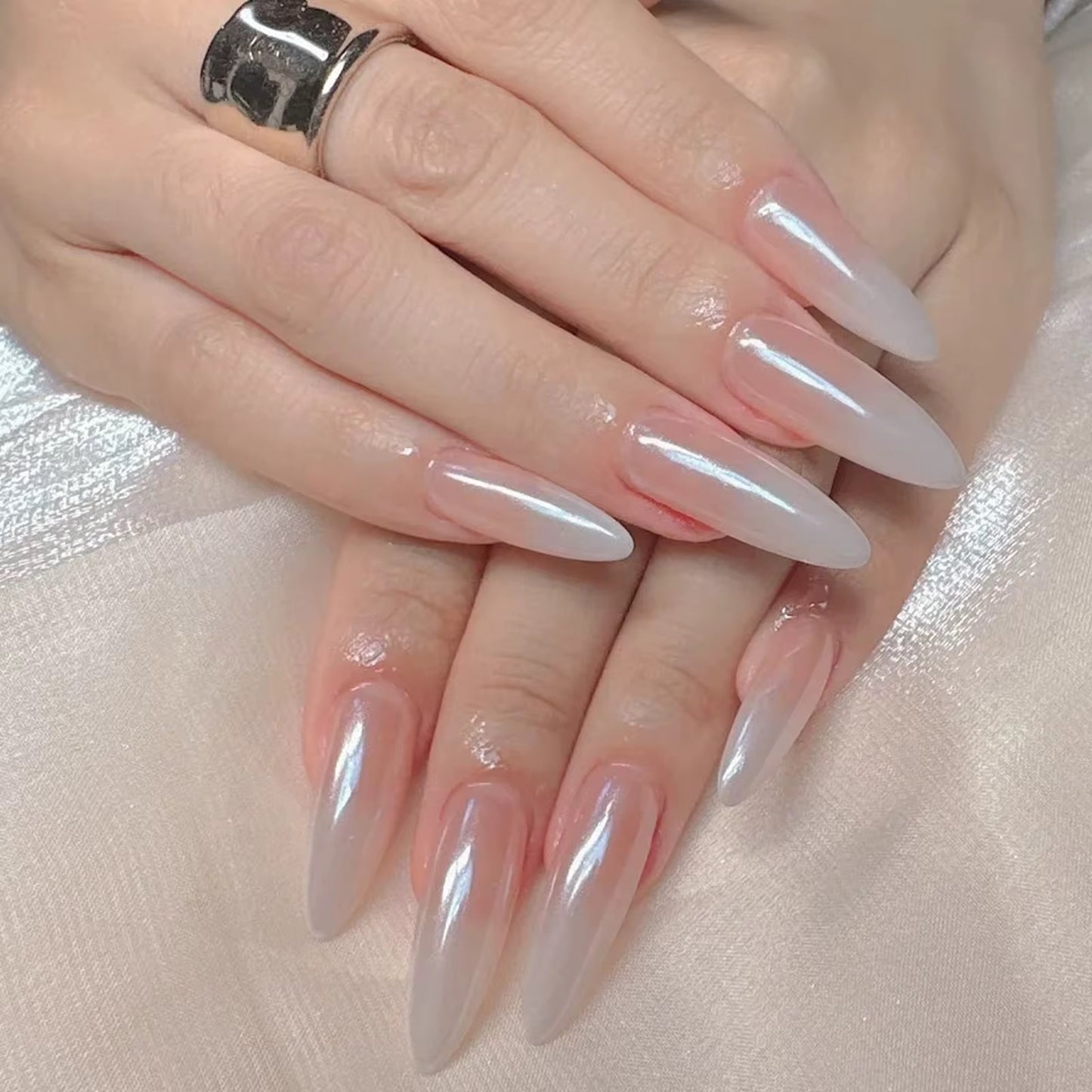 Shiny clear pearl chrome