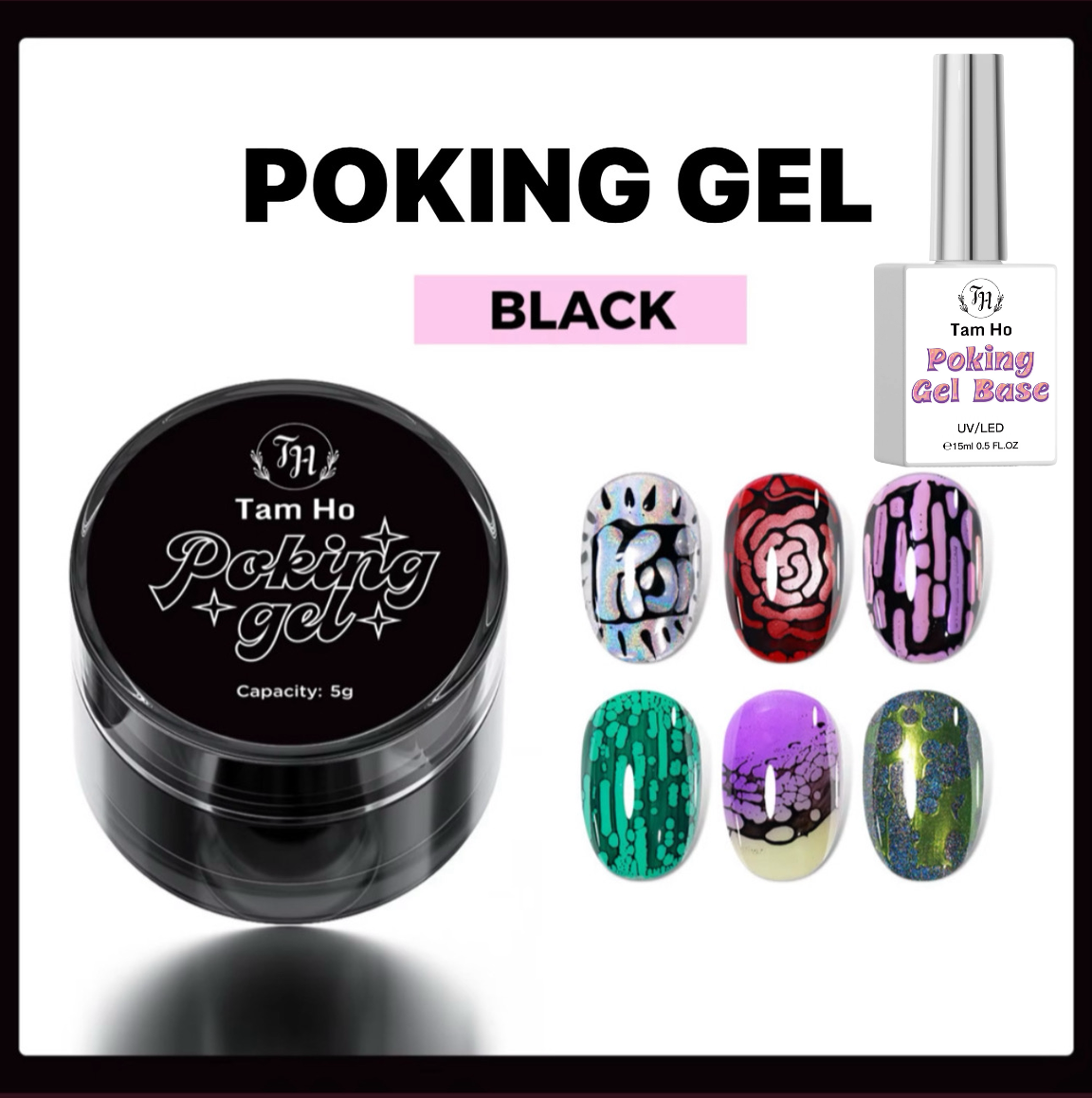 Set poking gel 3 màu + base