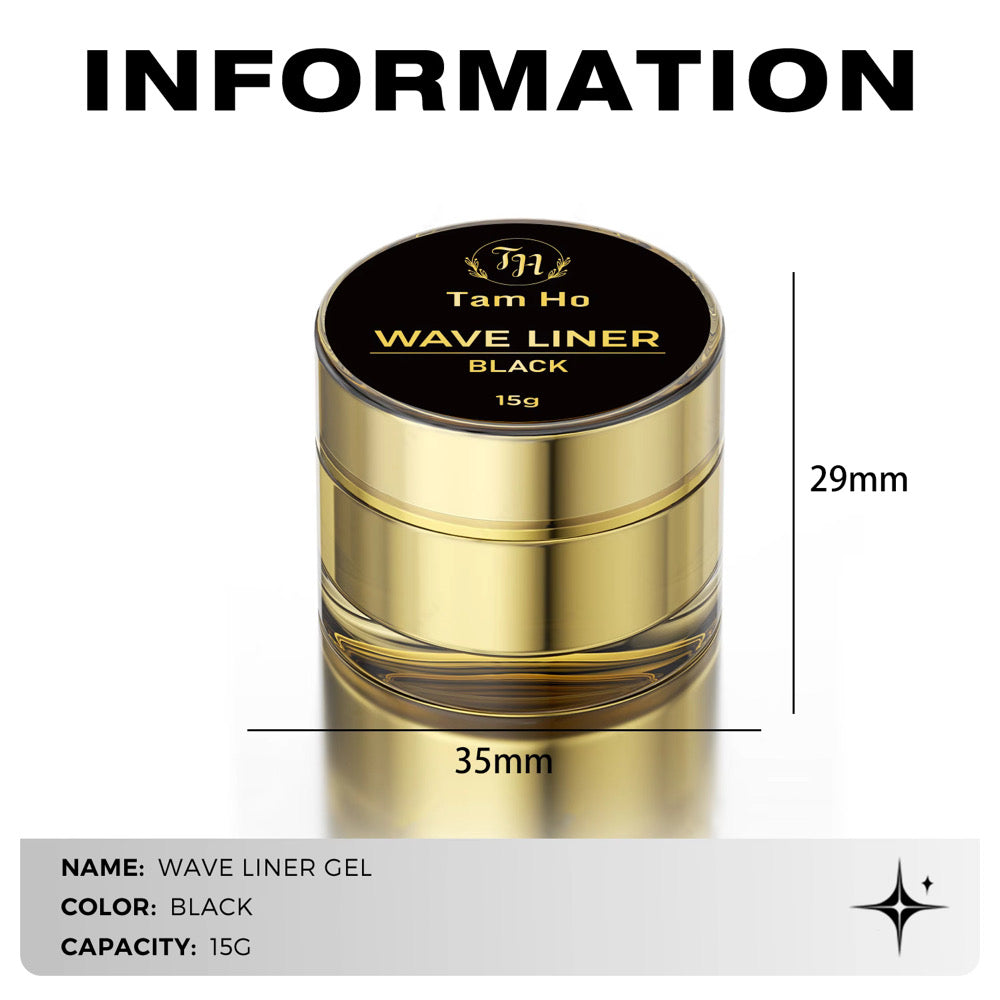 Set gel gơn sóng Black & Clear - Wave liner Gel