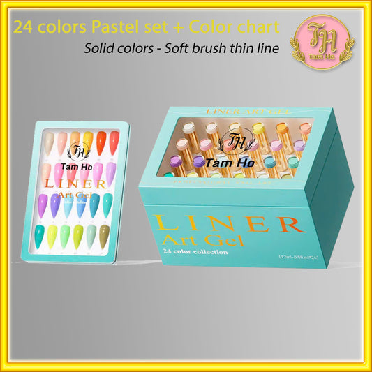Pastel 24 màu + bảng màu - 24 colors pastel set + Color chart