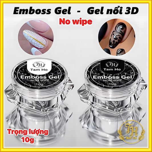 Set Gel nổi 3D Black & White - Black & White 3D Nail Art Gel Set