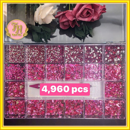 Hot Pink 🩷 Nail Rhinestones