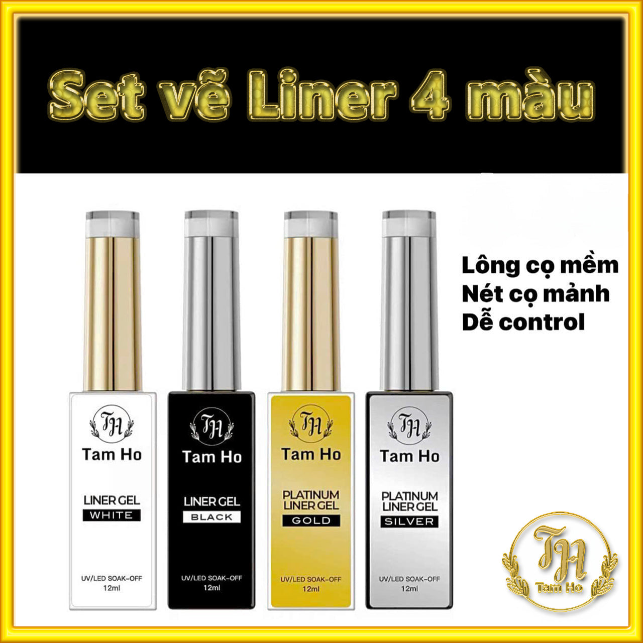 Set vẽ liner 4 màu cơ bản - Basic 4 color liner brush set