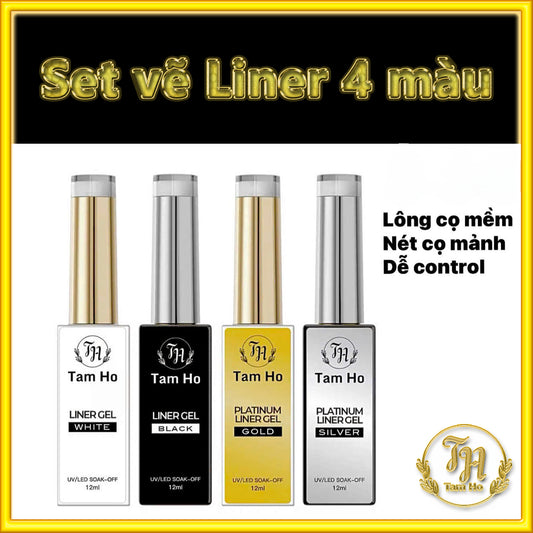 Set vẽ liner 4 màu cơ bản - Basic 4 color liner brush set