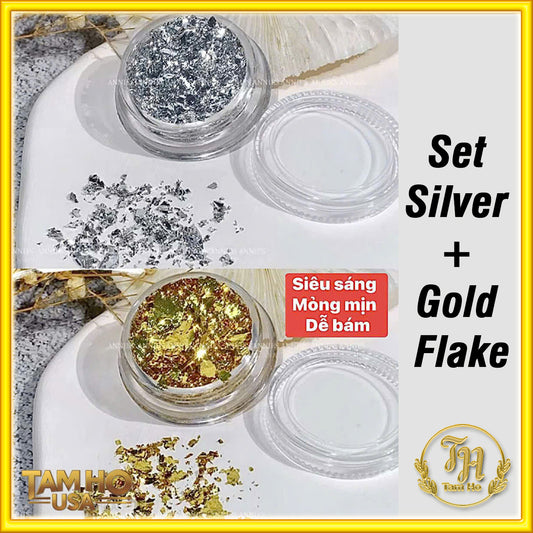 Set Silver + Gold Flake
